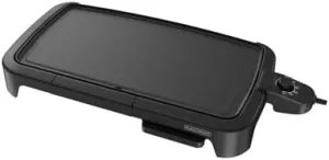BLACK DECKER 8-Serving Electric Griddle, GD2051B, Non-Stick Cooking Surface, Warming Tray, Removable Drip Tray, Family Sized