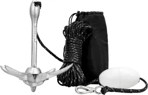 Boat Anchor 3.5 lb Folding Anchor, Grapnel Anchor Kit for Kayaks, Canoes, Paddle Boards