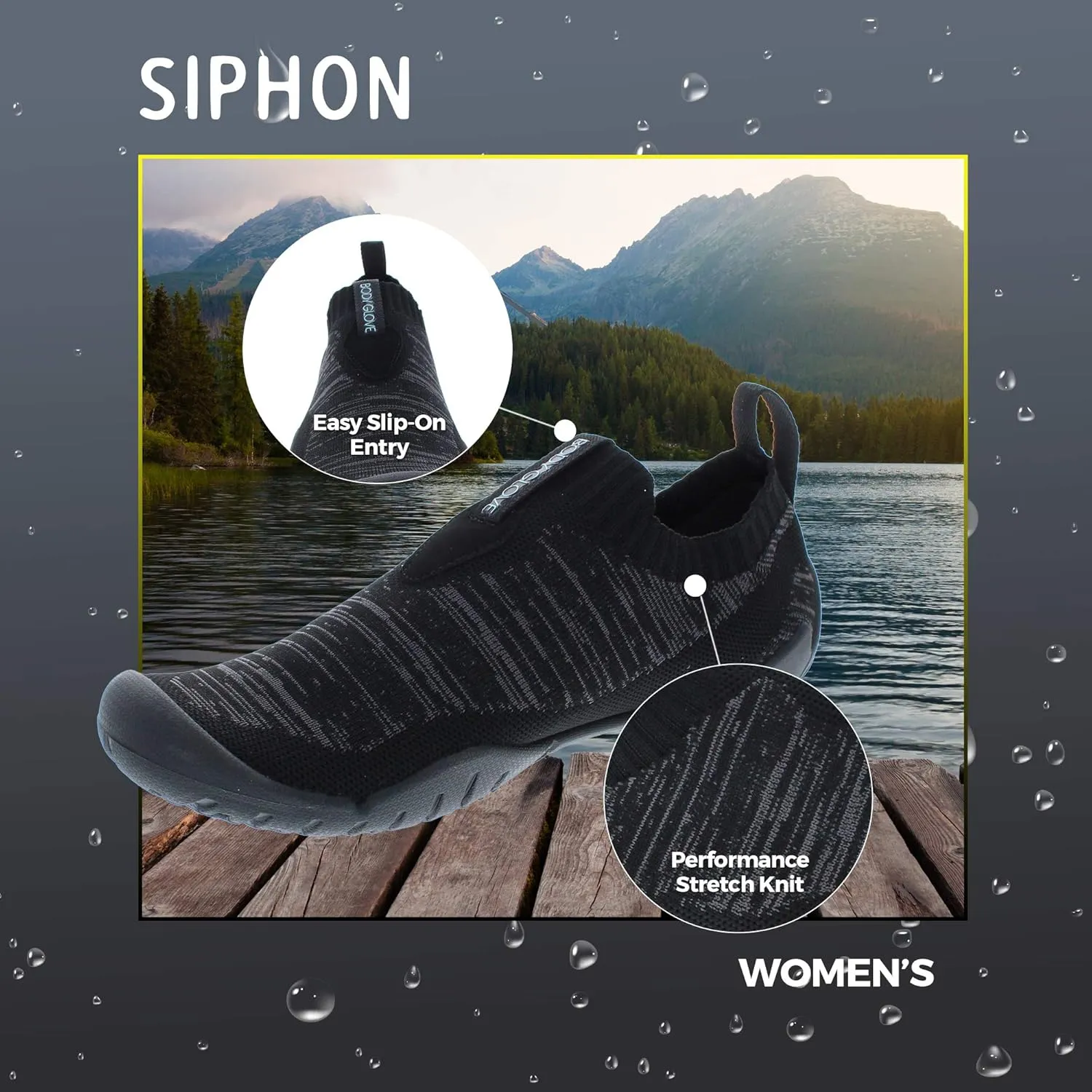 Body Glove Men's Siphon Water Shoe - Water Shoes for Men, Swim Shoes, Aqua Sock, Non Slip Shoes for Men, Minimalist Shoes, Neoprene Sock