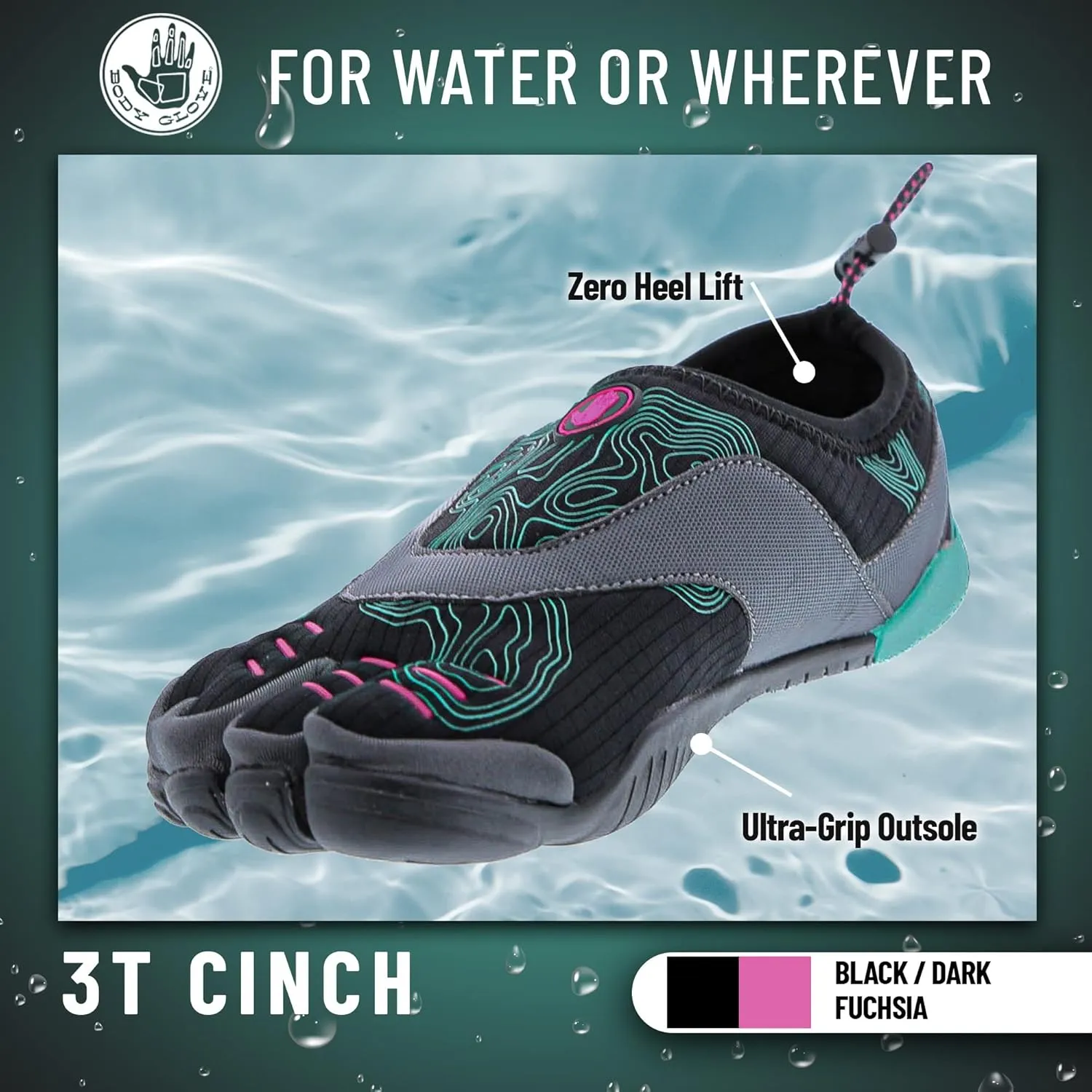 Body Glove Women's Cinch Water Shoes - Aqua, Beach & Swim Shoes for Women