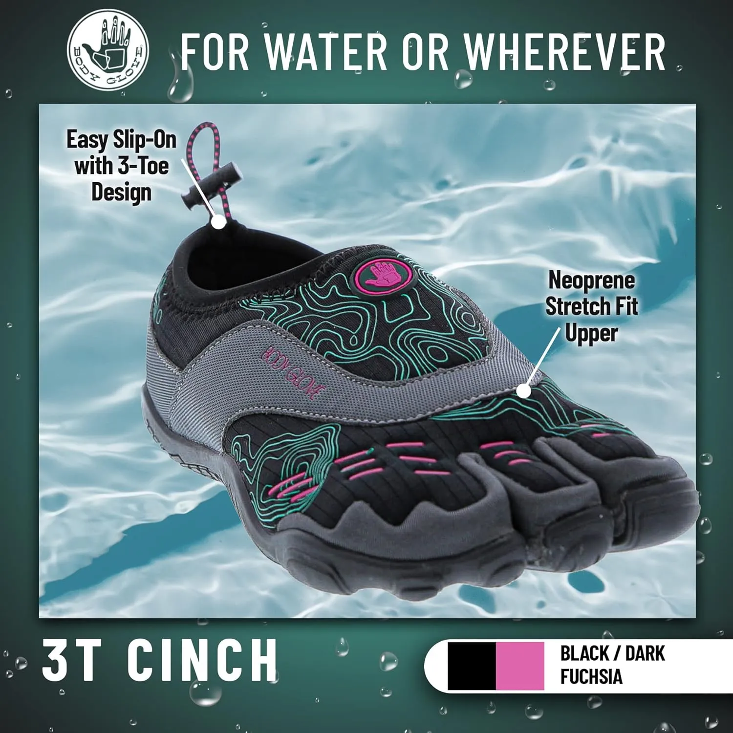 Body Glove Women's Cinch Water Shoes - Aqua, Beach & Swim Shoes for Women