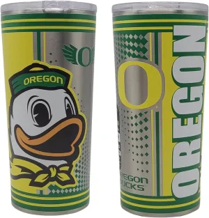 Boelter Brands NCAA Hero Digital Stainless Steel Vacuum Insulated 20oz Ultra Travel Tumbler (Oregon Ducks)