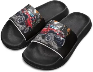 Boys Slide Sandals Summer Shoes for Kids Shower Slippers Non Slip Slippers