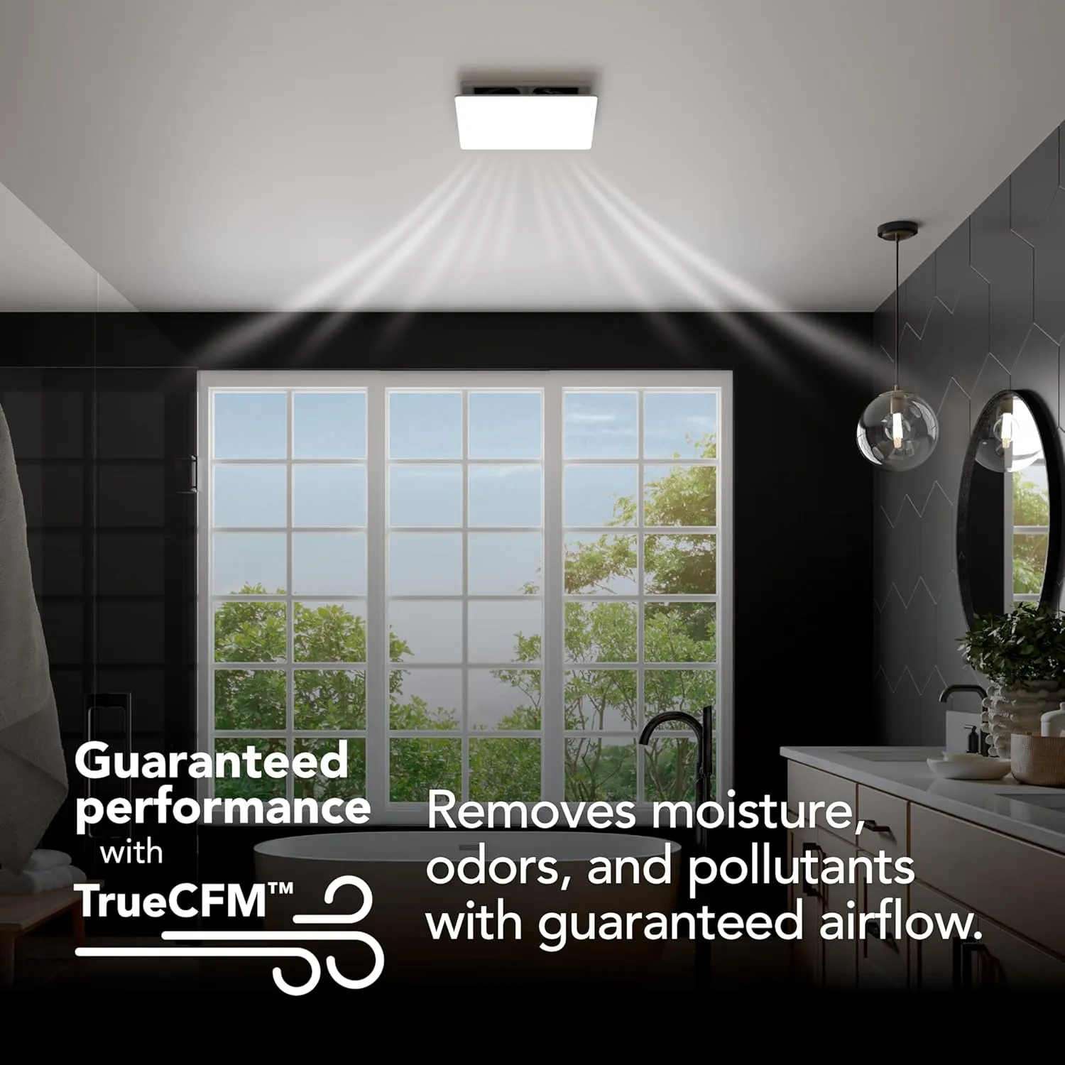 Broan-NuTone EVOLVE Premium Bathroom Exhaust Fan w/Continuous Run, 50-80-110 Selectable CFM