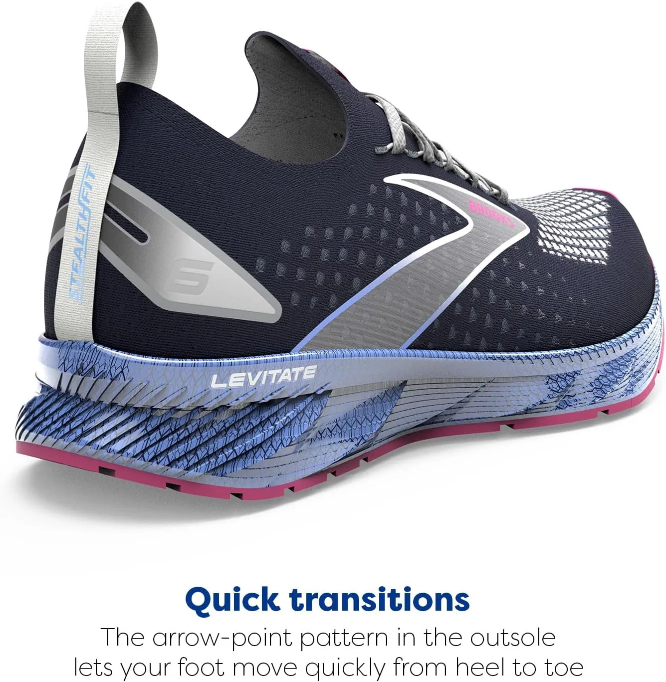 Brooks Women’s Levitate Stealthfit 6 Neutral Running Shoe