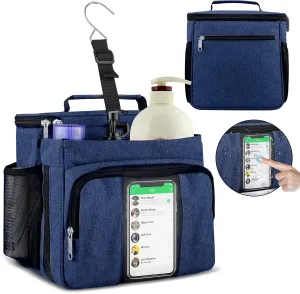 Bukere Portable Shower Caddy, Shower Caddy Tote Bag for College Dorm Travel, Hanging Toiletry Bath Bag for Student, Gym, Camp