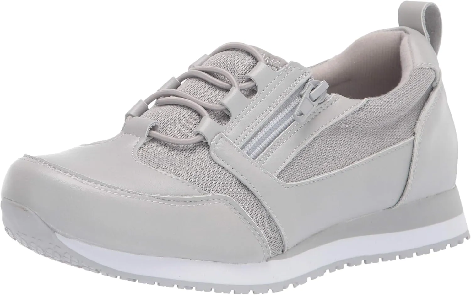 by Easy Street womens Mckinley Clog, Grey Leather/Mesh, 7.5 US