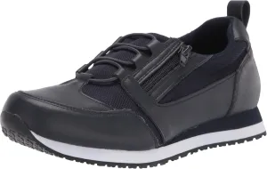 by Easy Street womens Mckinley Clog, Navy Leather/Mesh, 8.5 Wide US