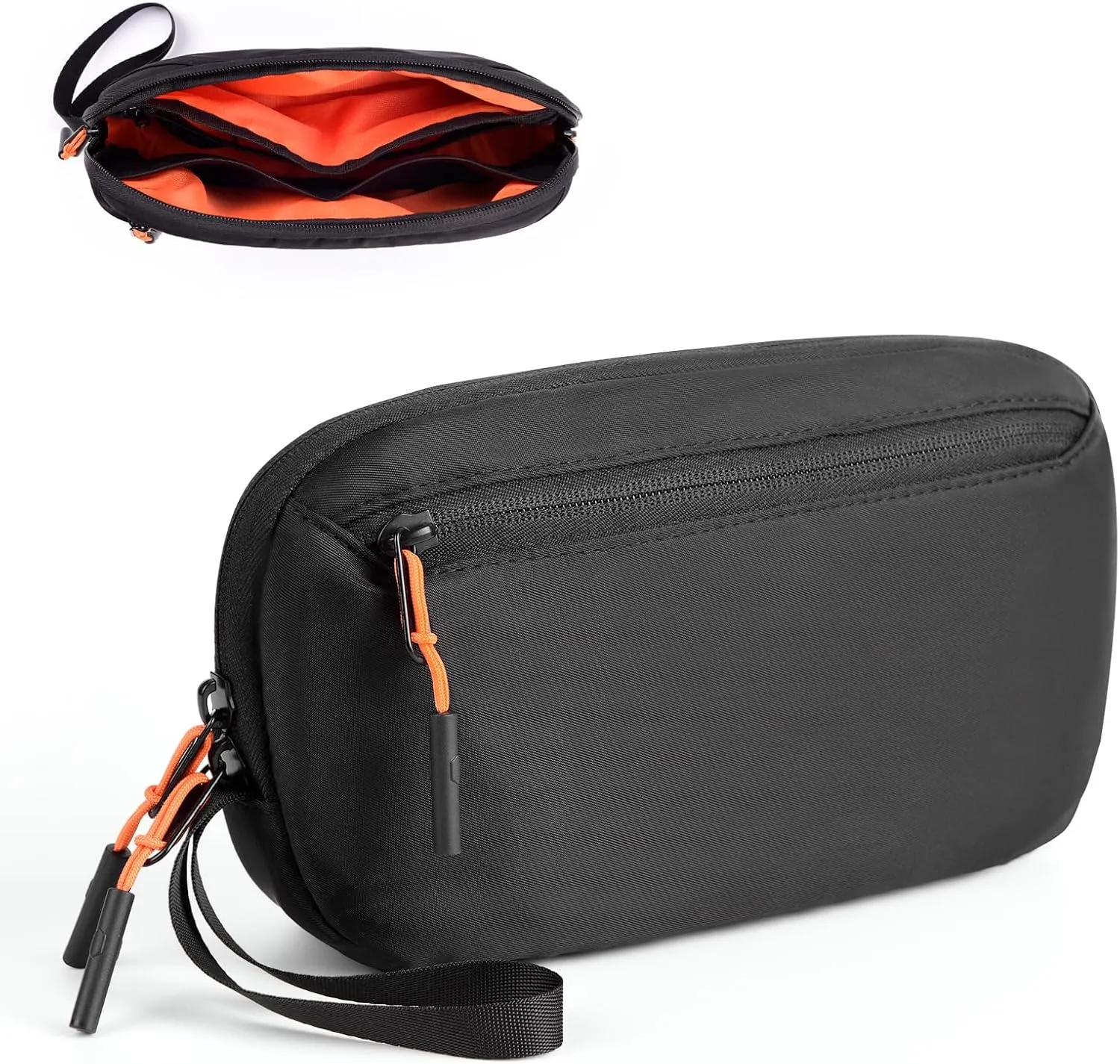 Cable Organizer Bag, Charger Organizer Pouch Case for Travel Accessories/Airplane Essentials/Electronics Tech Gadgets (Black)
