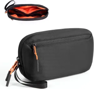 Cable Organizer Bag, Charger Organizer Pouch Case for Travel Accessories/Airplane Essentials/Electronics Tech Gadgets (Black)