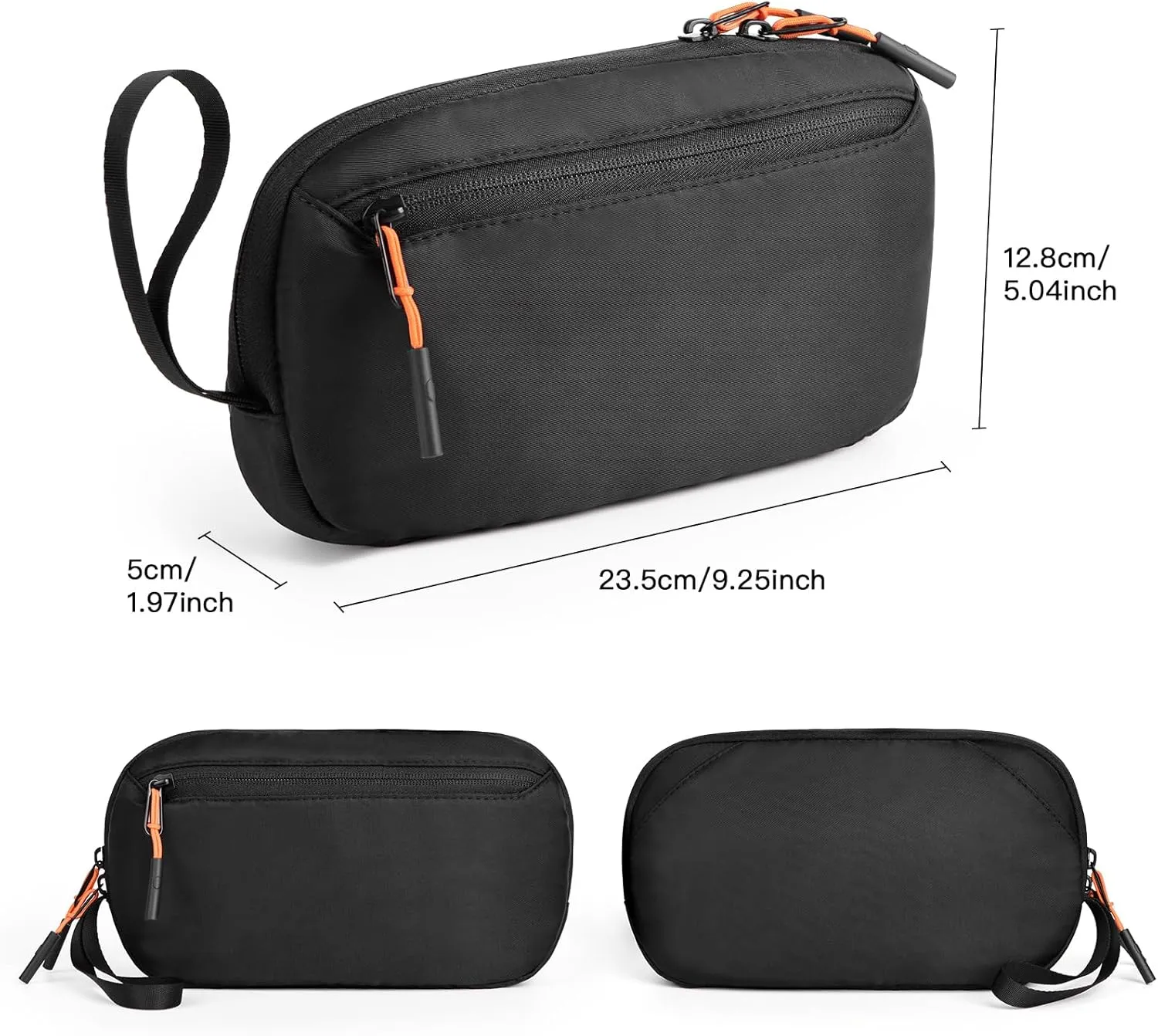 Cable Organizer Bag, Charger Organizer Pouch Case for Travel Accessories/Airplane Essentials/Electronics Tech Gadgets (Black)