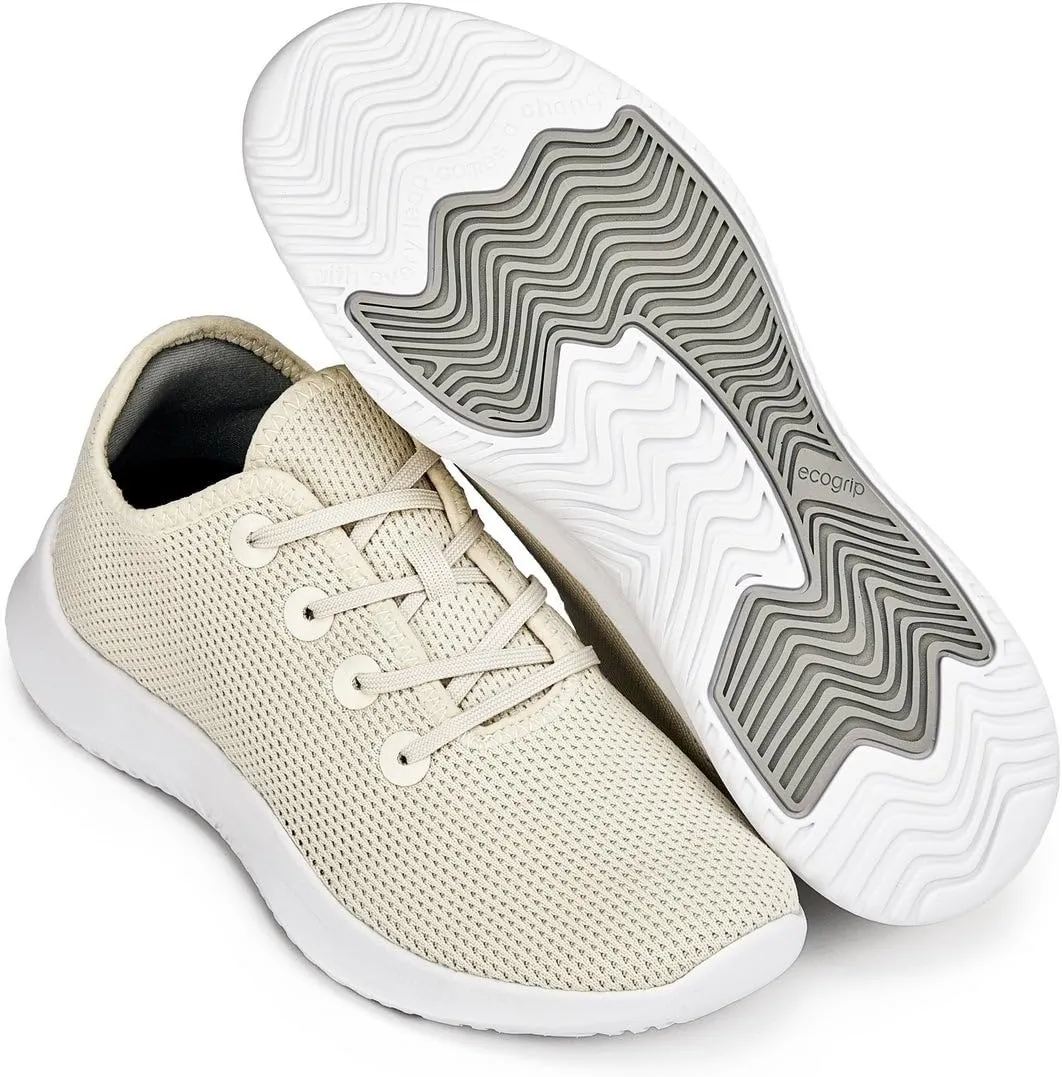 CALTO Men's Invisible Height Increasing Elevator Shoes - Ultra Lightweight Knitted Sporty Sneakers - 2.4 Inches Taller