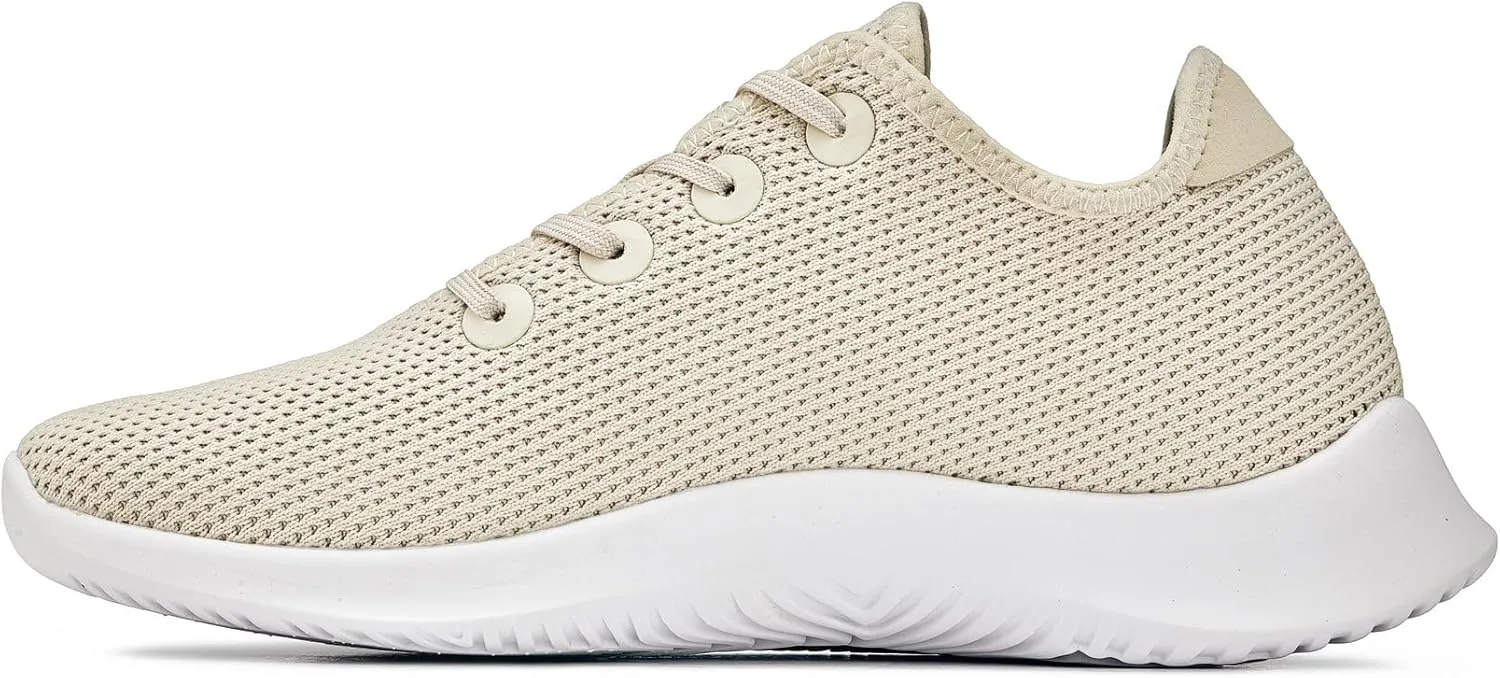 CALTO Men's Invisible Height Increasing Elevator Shoes - Ultra Lightweight Knitted Sporty Sneakers - 2.4 Inches Taller