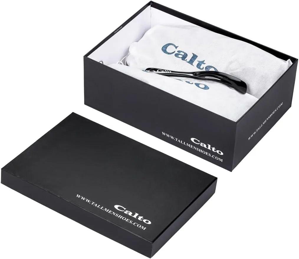 CALTO Men's Invisible Height Increasing Elevator Shoes - Ultra Lightweight Knitted Sporty Sneakers - 2.4 Inches Taller