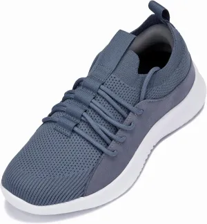 CALTO Men's Invisible Height Increasing Elevator Shoes - Ultra Lightweight Sporty Sneakers - 2.4 Inches Taller