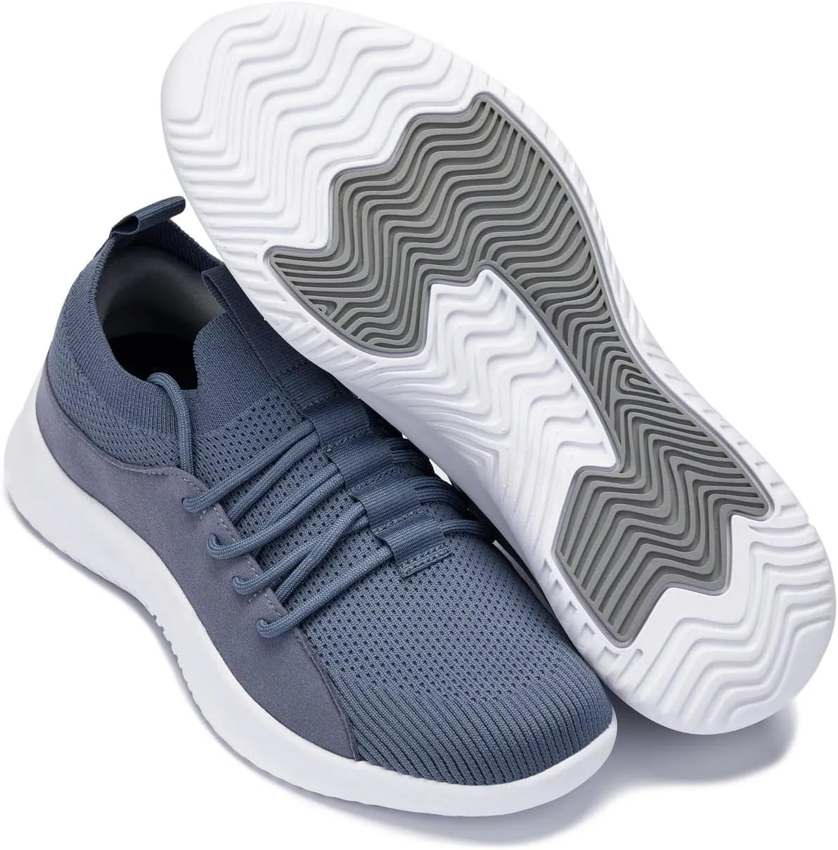 CALTO Men's Invisible Height Increasing Elevator Shoes - Ultra Lightweight Sporty Sneakers - 2.4 Inches Taller