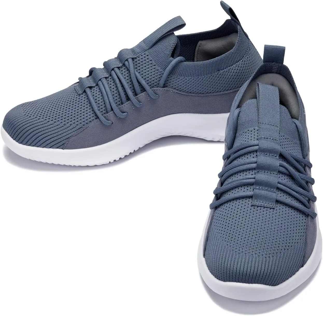 CALTO Men's Invisible Height Increasing Elevator Shoes - Ultra Lightweight Sporty Sneakers - 2.4 Inches Taller