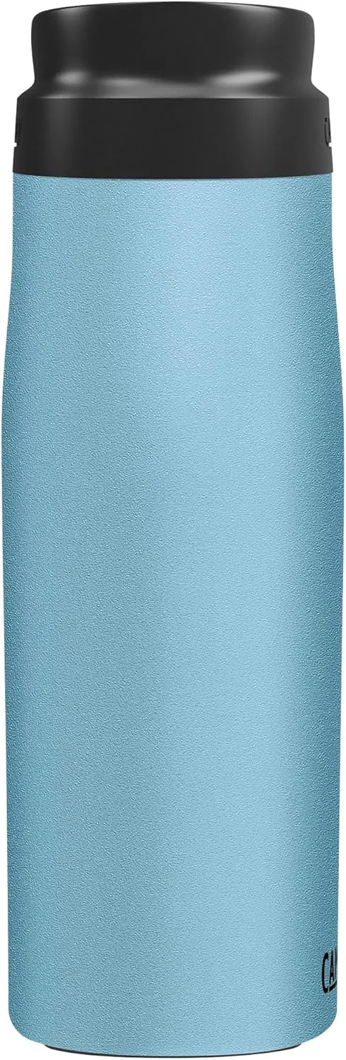 CamelBak Forge Flow Coffee & Travel Mug, Insulated Stainless Steel - Non-Slip Silicon Base - Easy One-Handed Operation - 20oz, Dusk Blue
