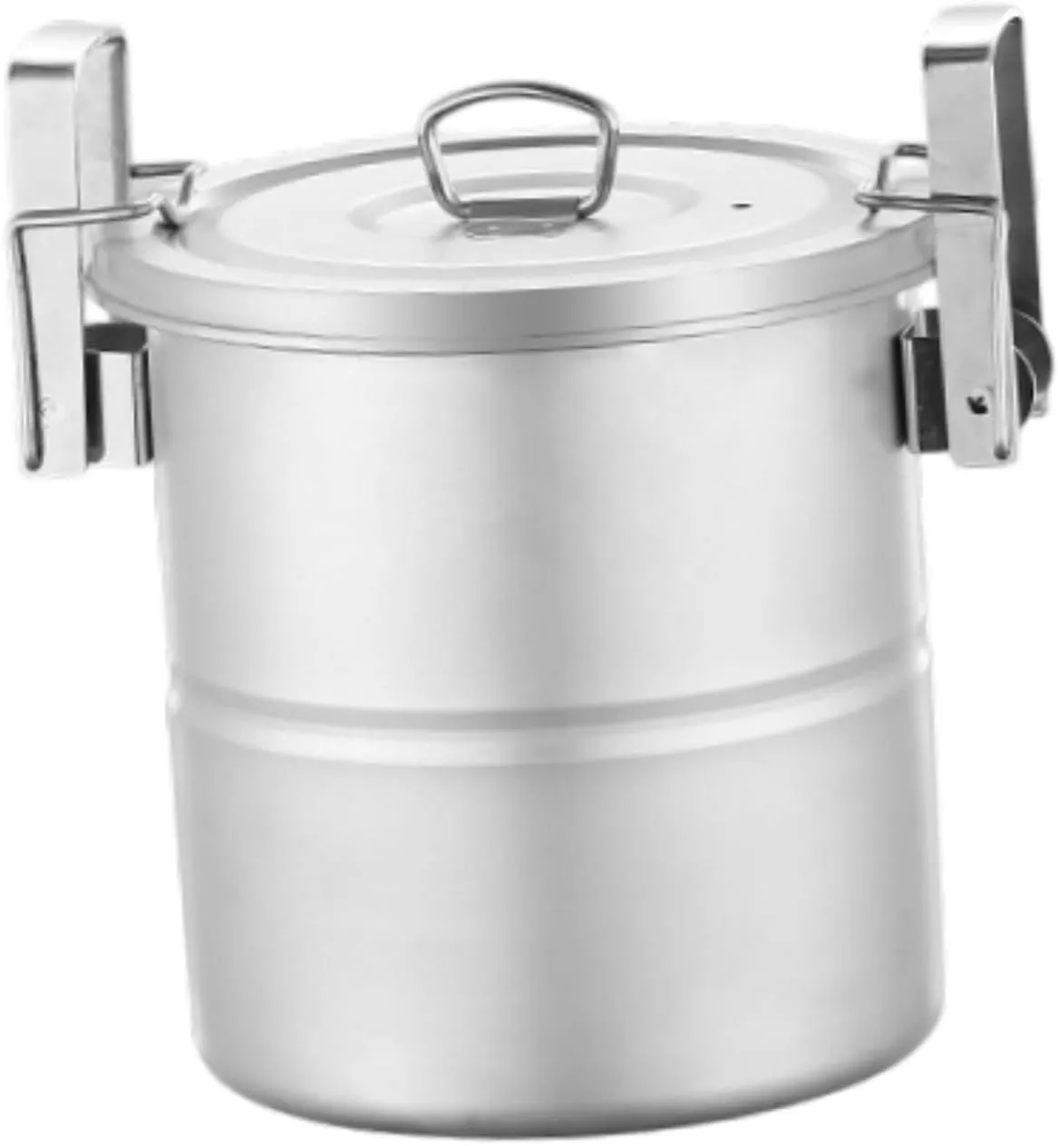 Camping Pot 304 Stainless Steel Hangable Outdoor Pot Campfire Cooking Equipment for Fishing Backpacking Dinner BBQ