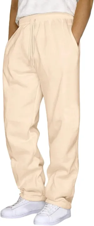 Cargo Work Pant Mens Elastic Waist Casual Track Lounge Pants Sports Sweatpant Relaxed Fit Joggers