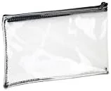 Carousel Checks Inc. Clear Zipper Bank Bags, 10 Pack, 5.5" x 10.5", Sturdy Vinyl, Easy-Slide Nylon Zipper, Double Stitched