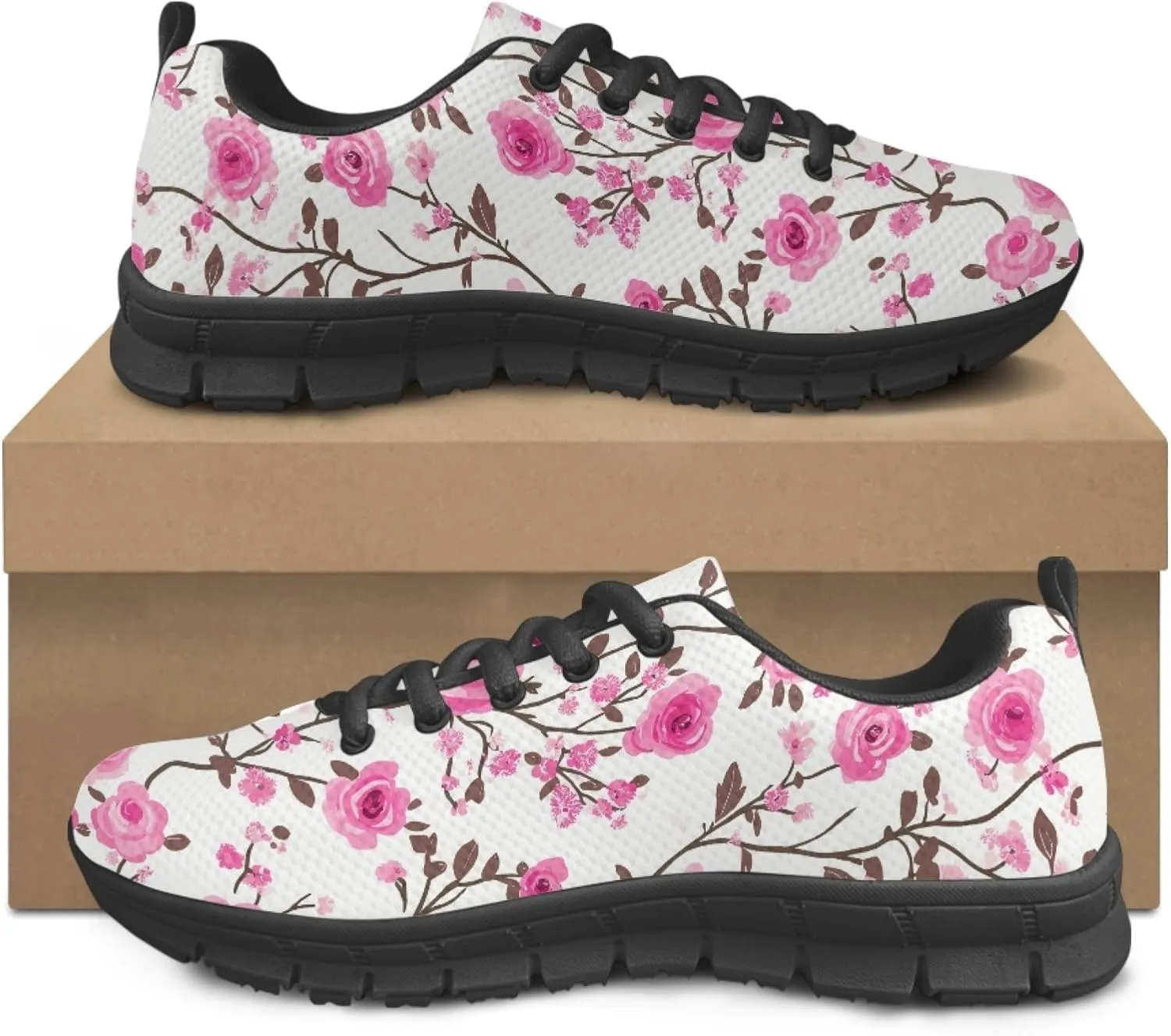 Casual Shoes for Teens Womens Trainer Running Travel Sneaker Walking Low Heel Lace Up Teens Adults Lightweight Sneakers