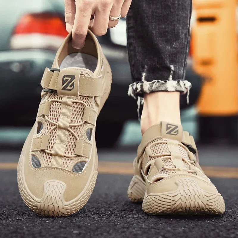 Casual Summer Comfortable Wear-resistant Shoes Shoes  Soft Mesh Shoes Men's Outdoor Leather Highly rated Breathable Shoes Hiking Non-slip Excellent customer service
