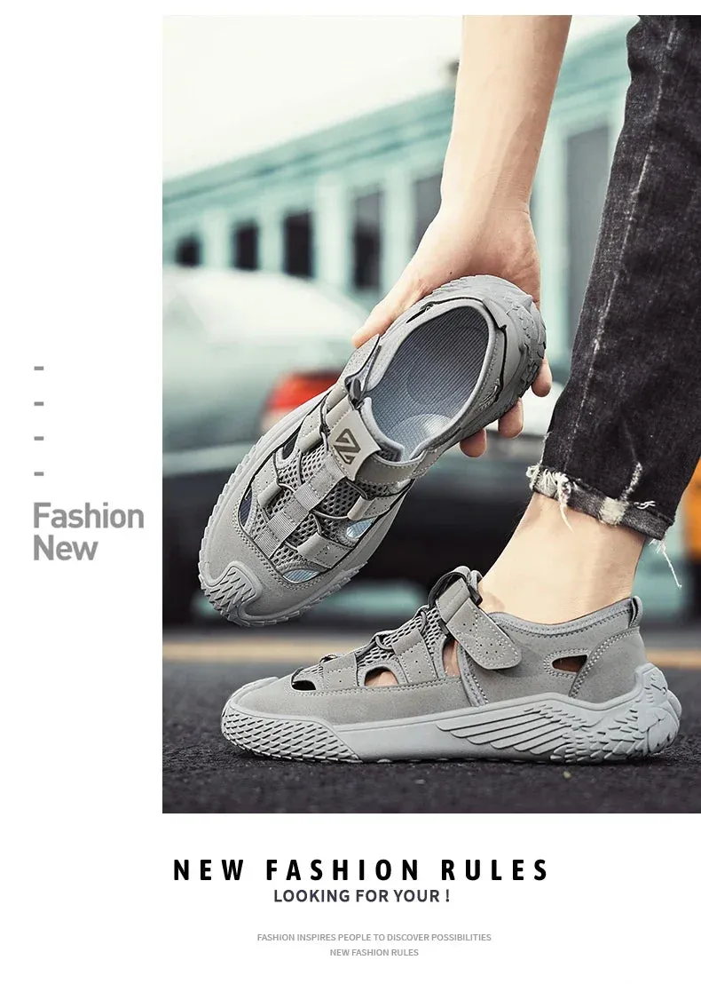 Casual Summer Comfortable Wear-resistant Shoes Shoes  Soft Mesh Shoes Men's Outdoor Leather Highly rated Breathable Shoes Hiking Non-slip Excellent customer service