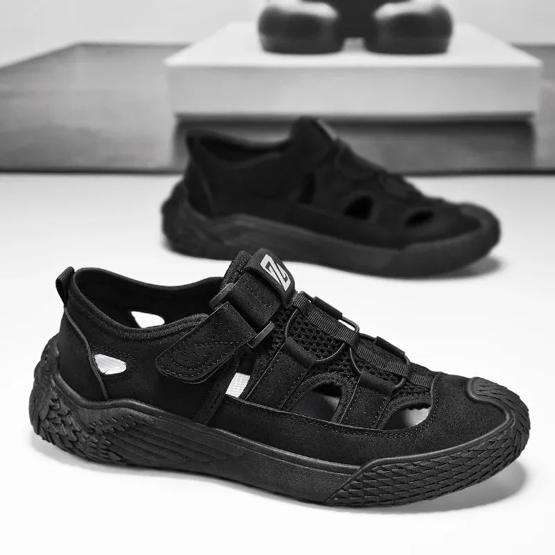 Casual Summer Comfortable Wear-resistant Shoes Shoes  Soft Mesh Shoes Men's Outdoor Leather Highly rated Breathable Shoes Hiking Non-slip Excellent customer service