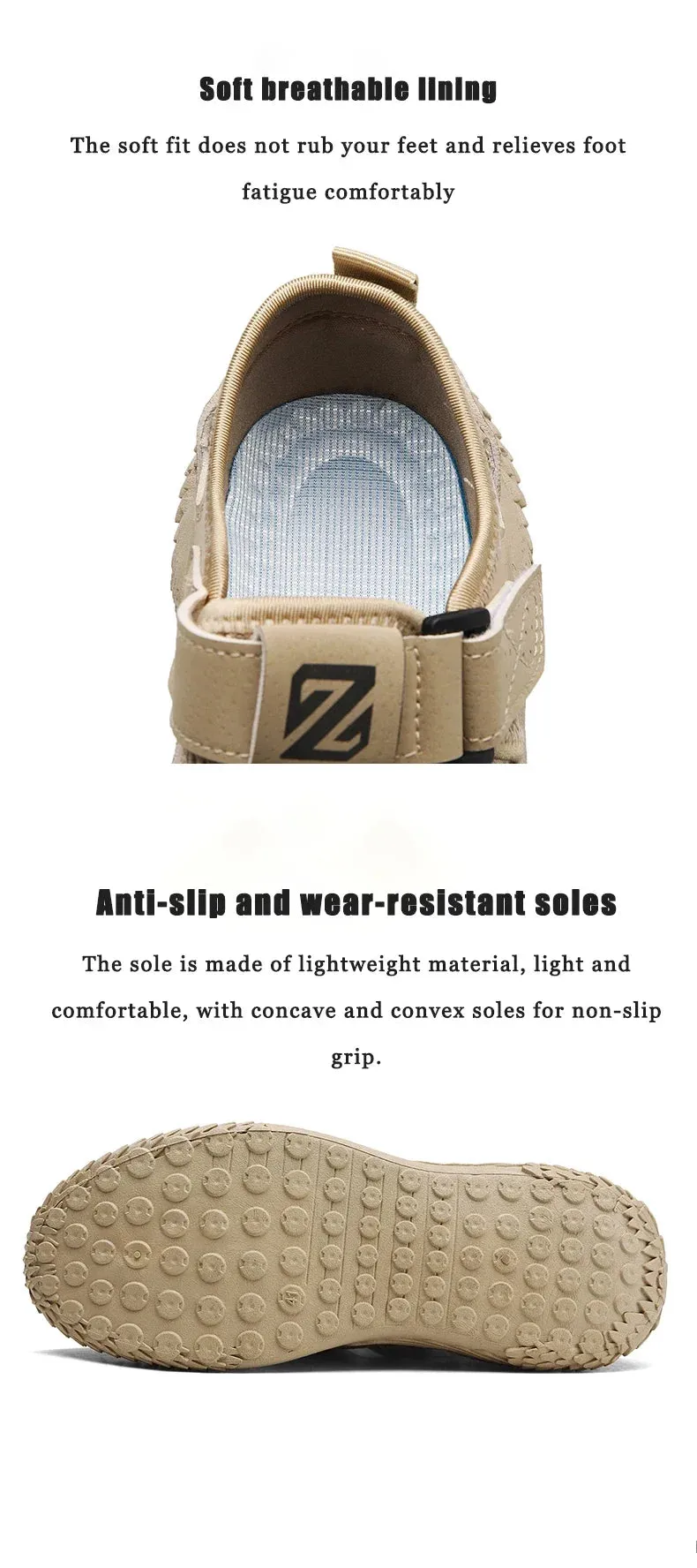 Casual Summer Comfortable Wear-resistant Shoes Shoes  Soft Mesh Shoes Men's Outdoor Leather Highly rated Breathable Shoes Hiking Non-slip Excellent customer service