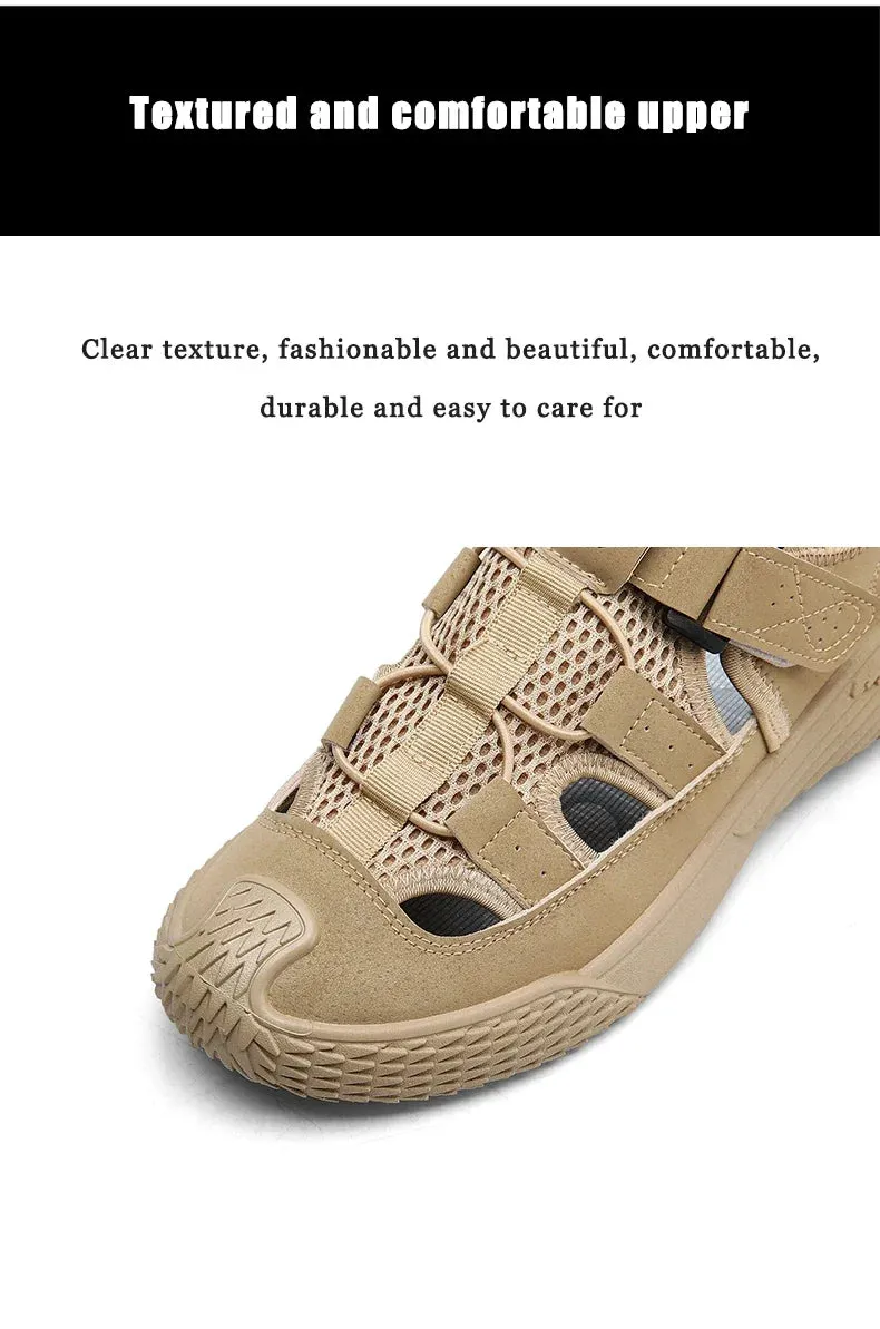 Casual Summer Comfortable Wear-resistant Shoes Shoes  Soft Mesh Shoes Men's Outdoor Leather Highly rated Breathable Shoes Hiking Non-slip Excellent customer service
