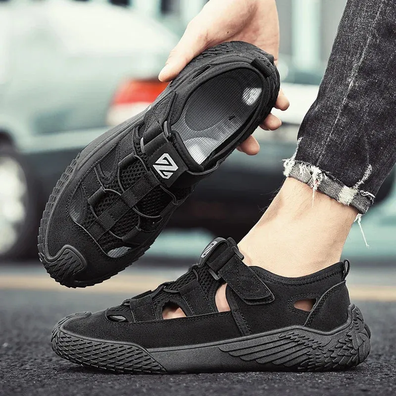 Casual Summer Comfortable Wear-resistant Shoes Shoes  Soft Mesh Shoes Men's Outdoor Leather Highly rated Breathable Shoes Hiking Non-slip Excellent customer service
