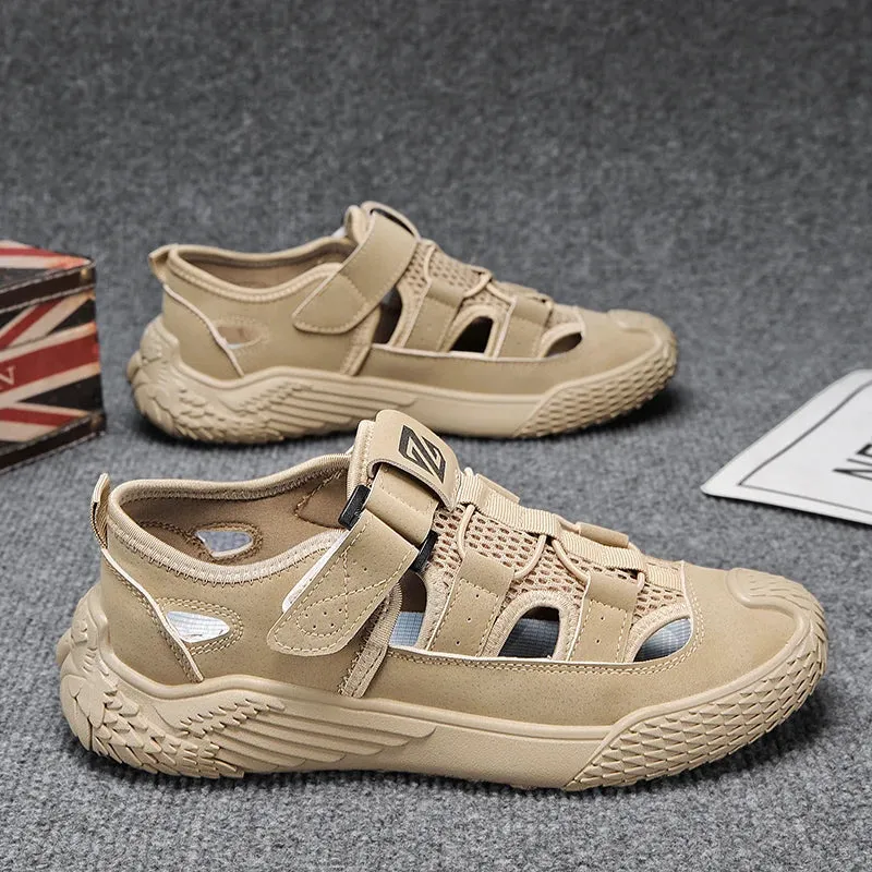 Casual Summer Comfortable Wear-resistant Shoes Shoes  Soft Mesh Shoes Men's Outdoor Leather Highly rated Breathable Shoes Hiking Non-slip Excellent customer service