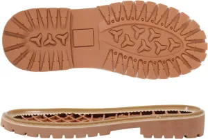 CHGCRAFT Shoe Replacement Rubber Full Out Sole A Pair Leather Shoes Wear Resistant Shoes Sole Raised Shoes Sole for Work Shoes and Boots, Chocolate, 11.8x4.5inch
