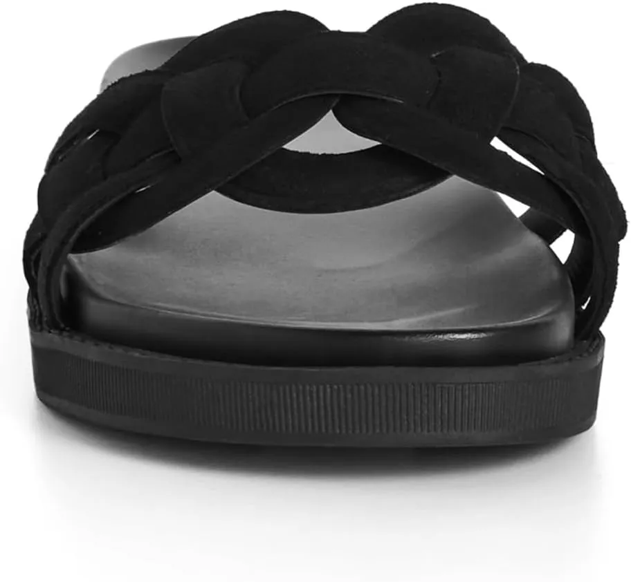 City Chic Women's Wide Fit Slide Sandals - Star Weave