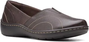 Clarks Cora Meadow Casual Slipon Womens Slip On 55 BM US Dark Brown