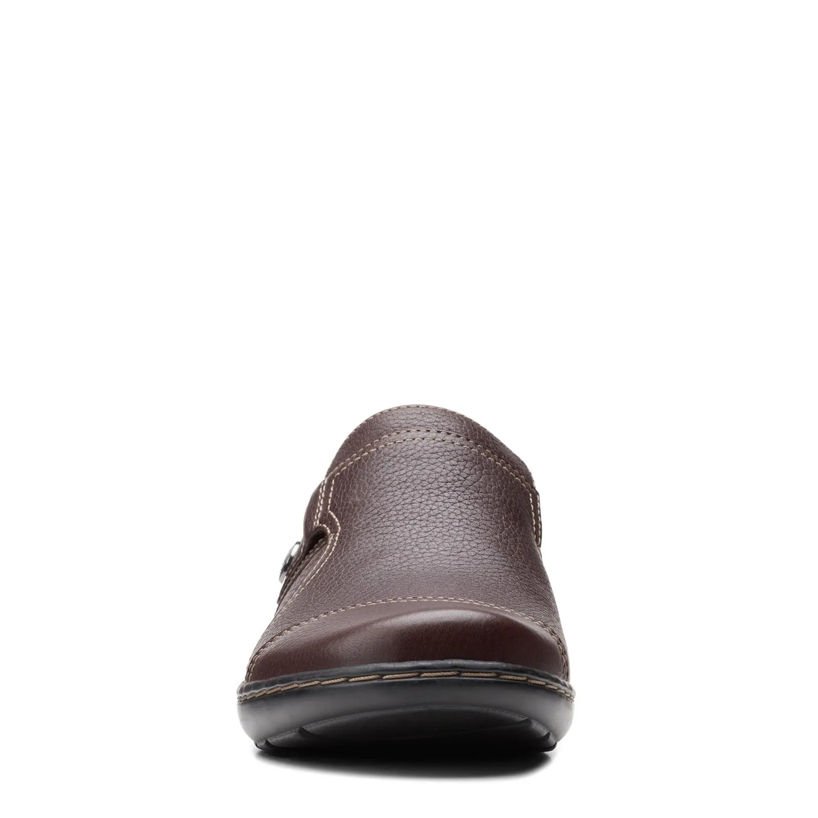Clarks Women's Cora Poppy Loafer, Dark Brown Tumbled, 9