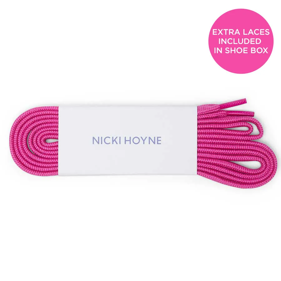 Classic Trainer - White/Neon Pink Suede