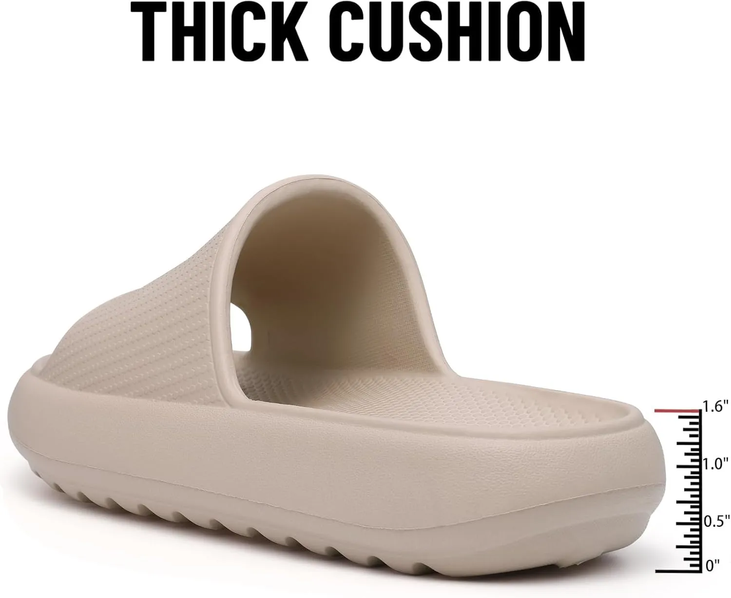 Comwarm Cloud Slide Sandals for Women Men Ultra Comfort Recovery Pillow Slippers Soft Summer Beach Shoes with Low Arch Support