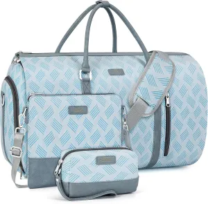 Convertible Garment Duffel Bag for Travel - Carry On Garment Bags With Toiletry Bag Large Weekender Bag for Men Women 2 in 1 Hanging Suitcase Suit Travel Duffel Overnight Bags 4pcs Set
