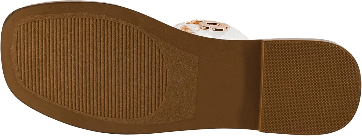 Corkys Footwear Low Tide Double Strap Sandal - Featuring Two Metal-Accented Straps, A Cushioned Insole, Studded Outsole, Easy and Convenient Slip-On design