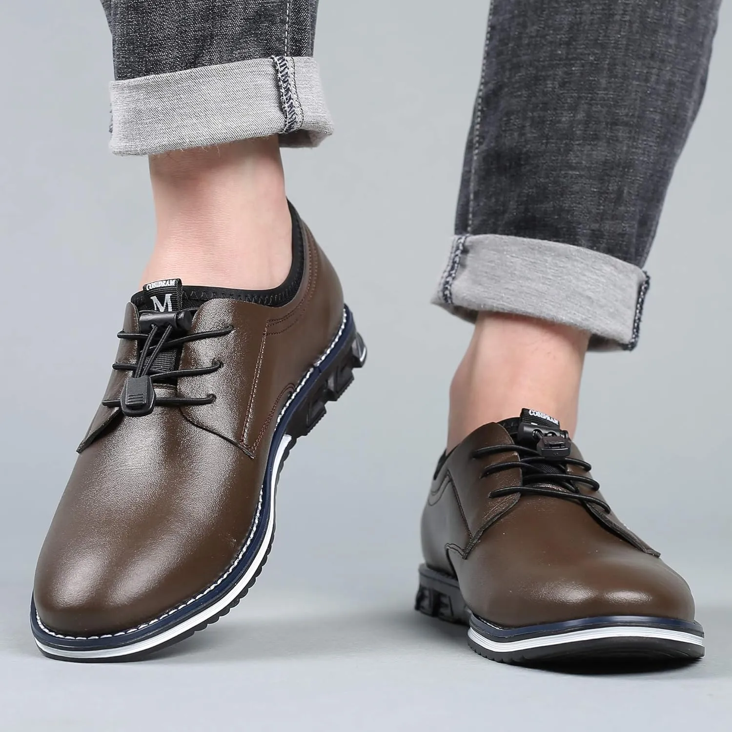 COSIDRAM Mens Casual Shoes Business Slip-on Shoes Comfort Fashion Office Shoes for Male