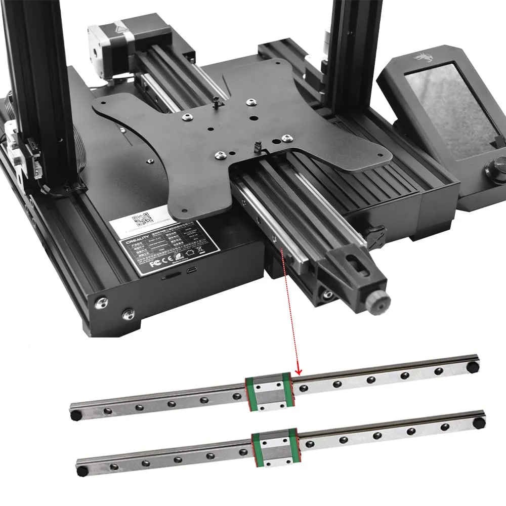 Creativity Upgrade Y axis Linear Rail Guide Kit MGN12H 300MM Length for Ender3 V2/Ender3 Pro 3D Printer