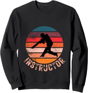 Cricket Instructor Vintage Retro Style Personal Trainer Sweatshirt