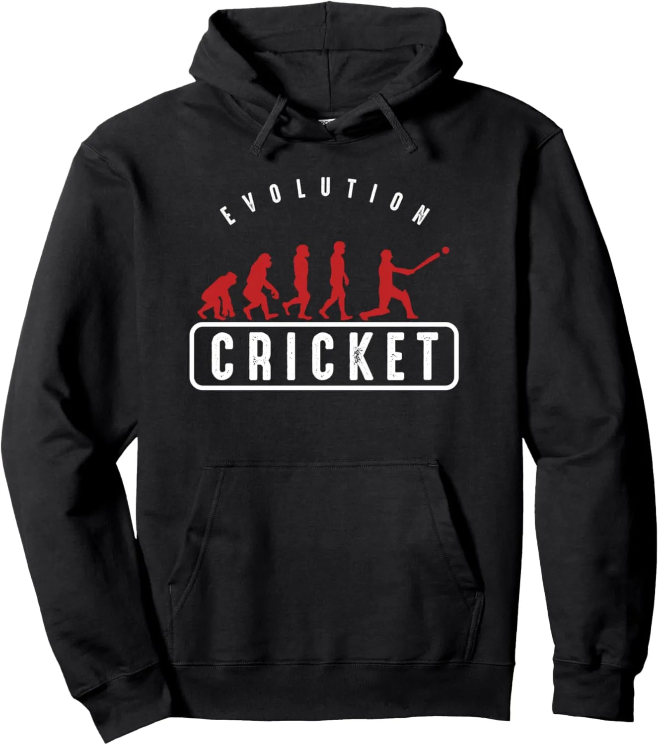 Cricket Player Athletes Sports Coach Evolution Of Cricket Pullover Hoodie