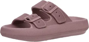 CUSHIONAIRE Women's Fame recovery cloud slide with  Comfort