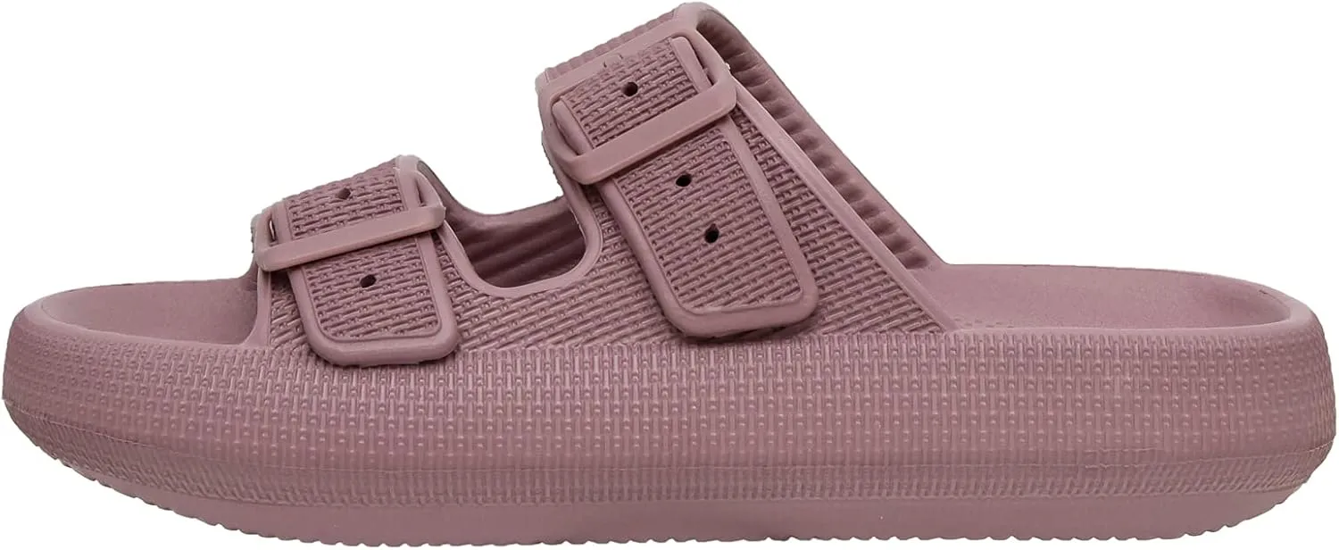 CUSHIONAIRE Women's Fame recovery cloud slide with  Comfort