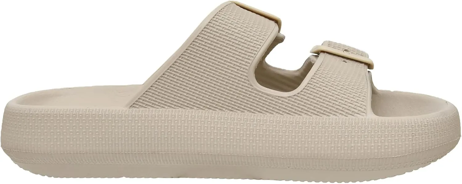 CUSHIONAIRE Women's Fame recovery cloud slide with  Comfort