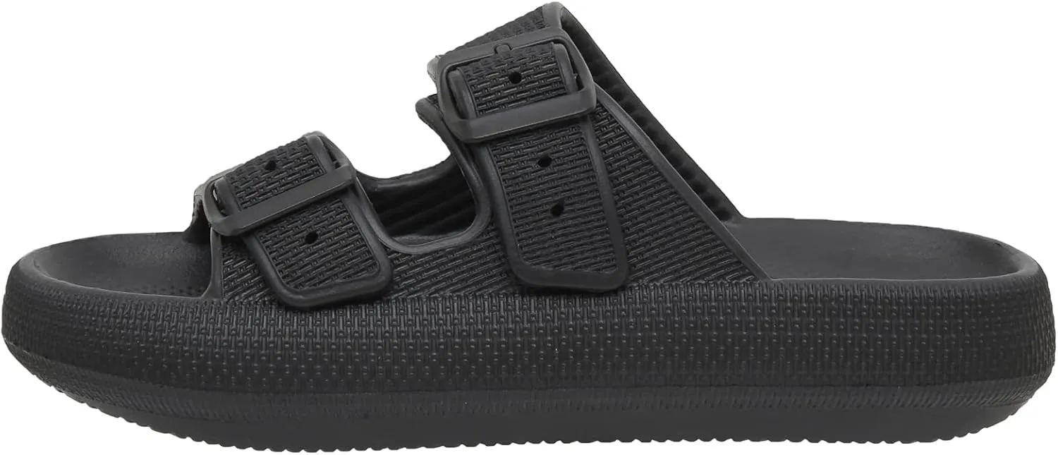 CUSHIONAIRE Women's Fame recovery cloud slide with  Comfort