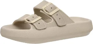 CUSHIONAIRE Women's Fame recovery cloud slide with  Comfort
